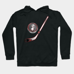 NHL - NJ White Stick Silver White Puck Hoodie